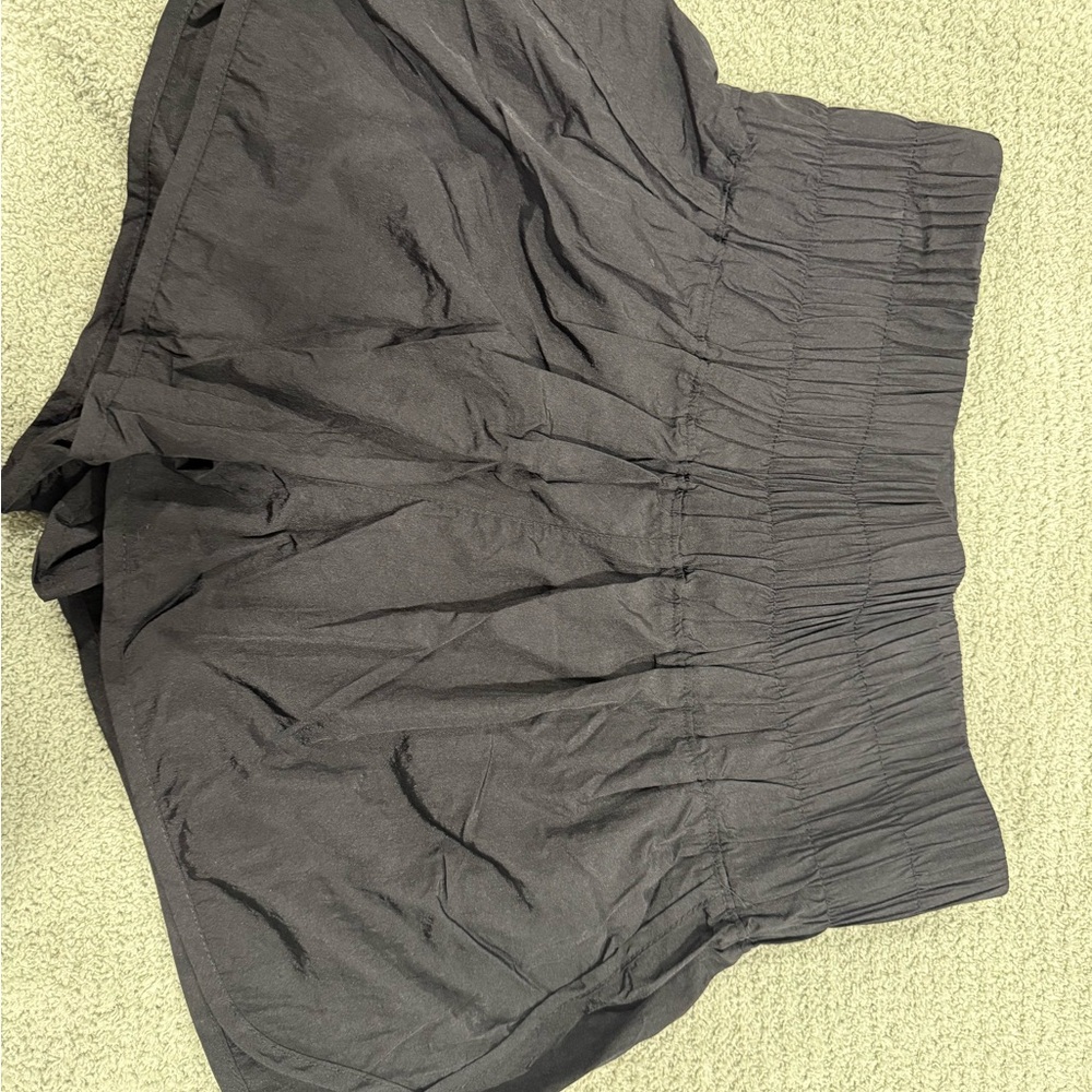 Black High Waist Shorts with Durable Fabric